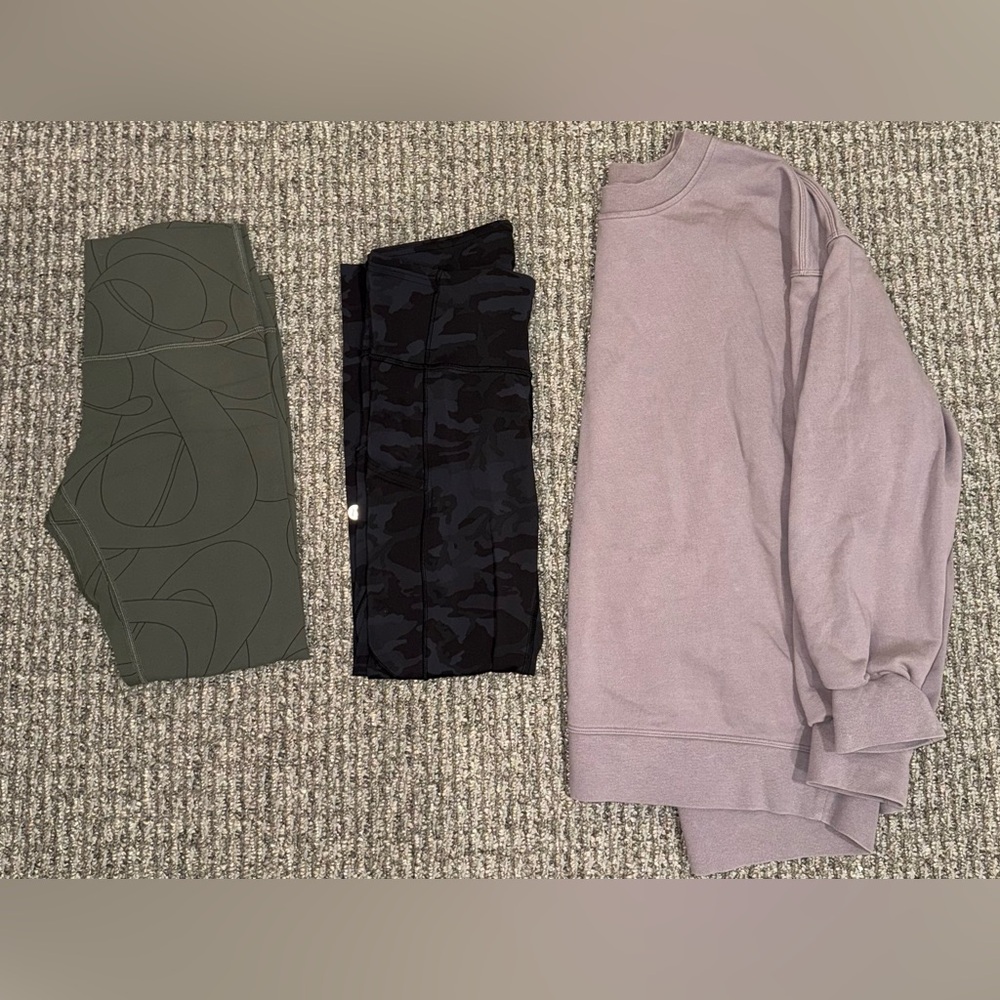 Lululemon leggings & crew Bundle women's 6